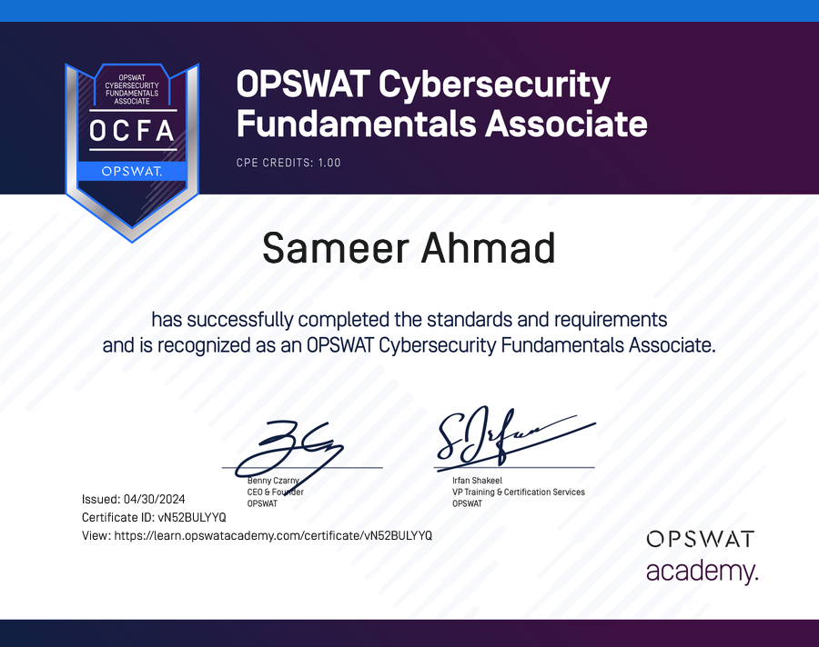 Certificate Credential